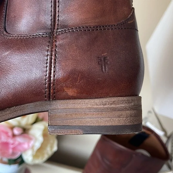 New FRYE Mellisa button cognac boots - Picture 4 of 13